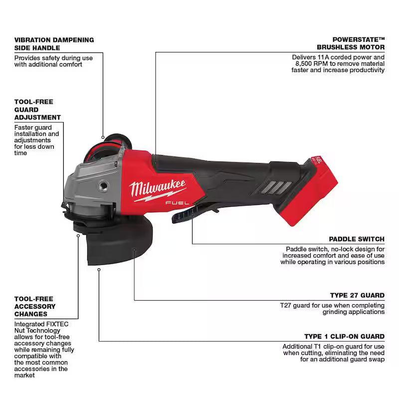 18V Lithium-Ion Brushless Cordless SDS-Plus Rotary Hammer with Grinder and Two 6.0 Ah Batteries B183