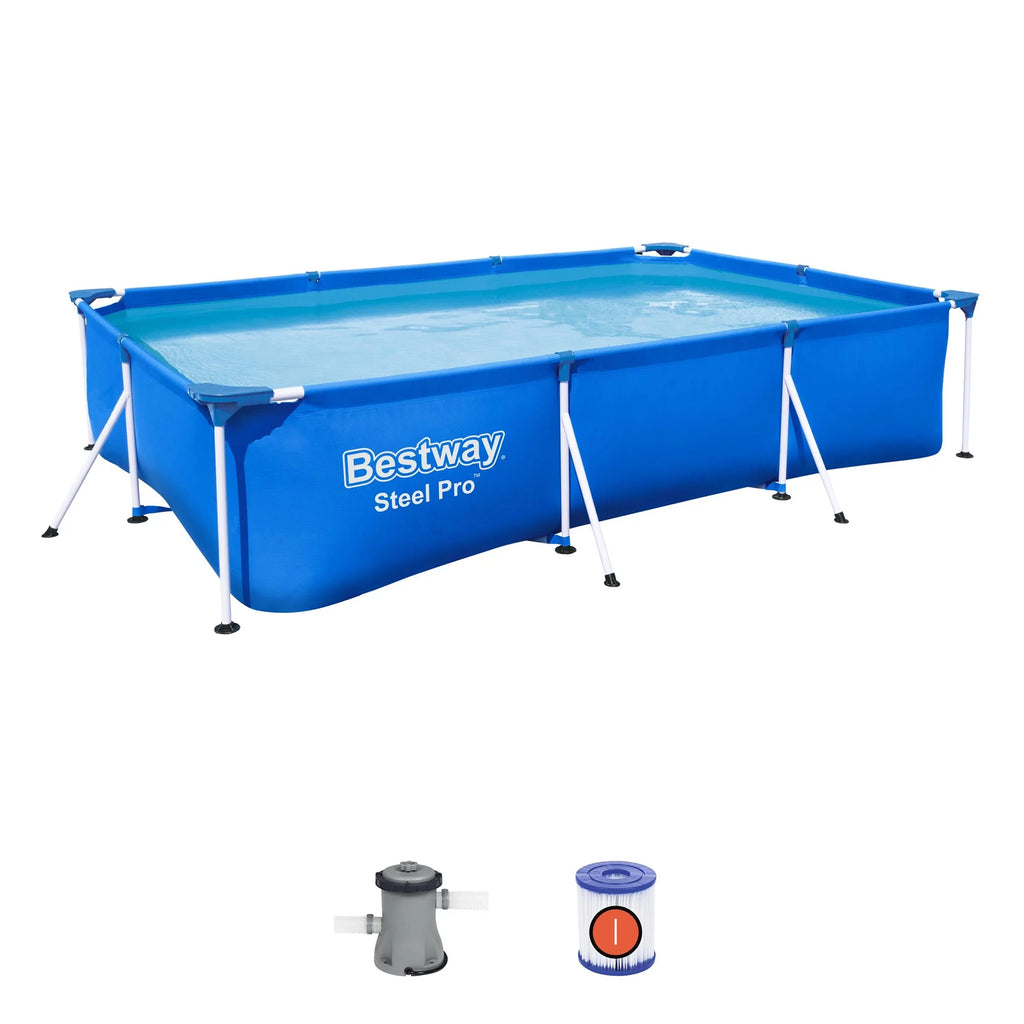 Steel Pro Rectangular Above Ground Swimming Pool Set A560
