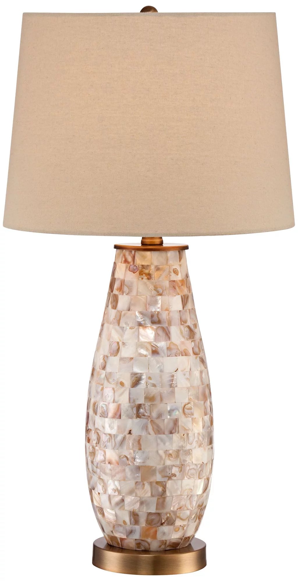 26 1/2" High Mother of Pearl Tile Vase Table Lamp T7546