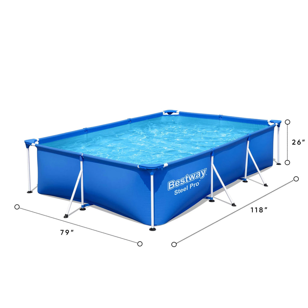 Steel Pro Rectangular Above Ground Swimming Pool Set A560