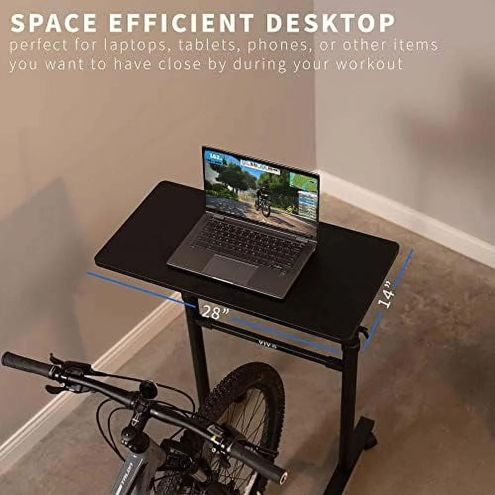 Height Adjustable 28 X 14 Inch Standing Desk Cart Black C54305