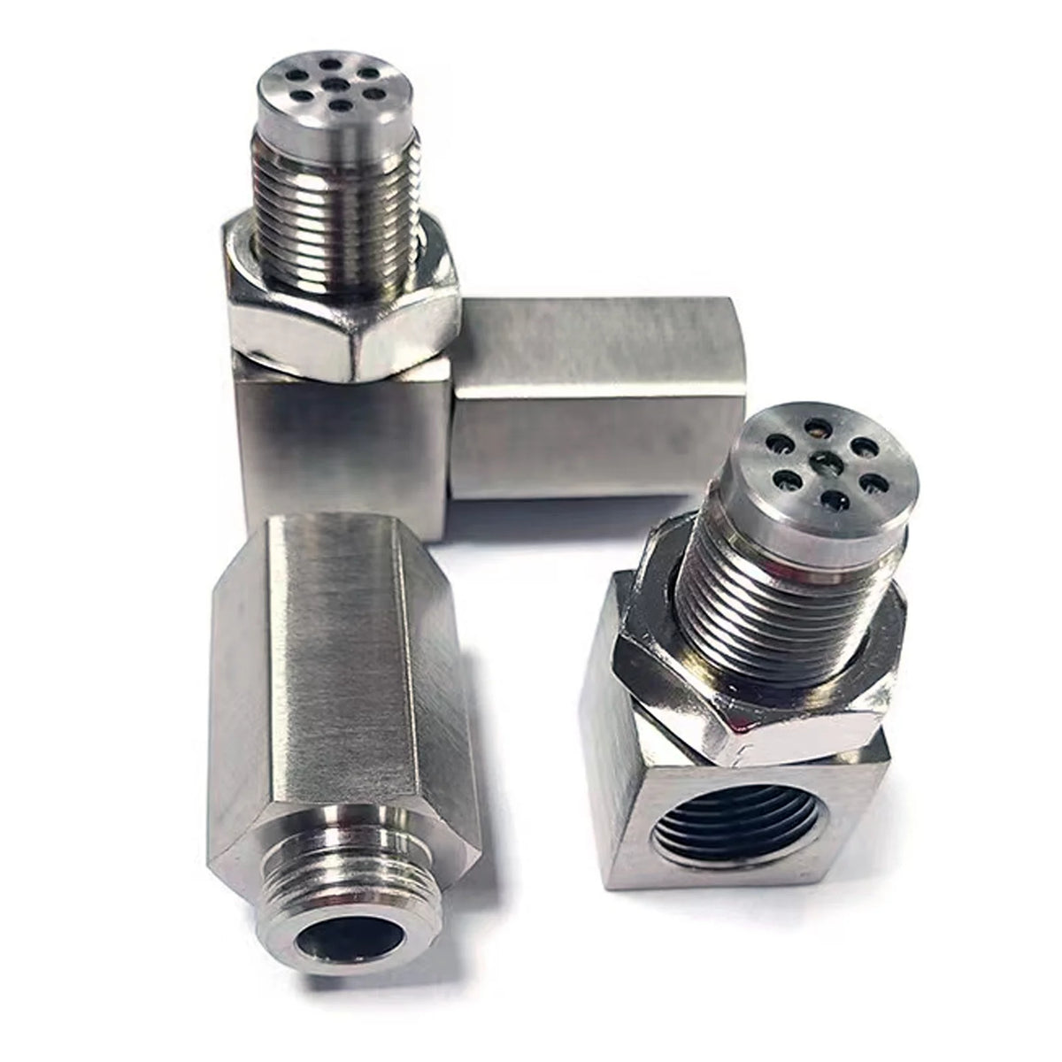 5 Pcs M18x1.5 90-Degree 304 Stainless Steel 02 Sensor Adapter I629580
