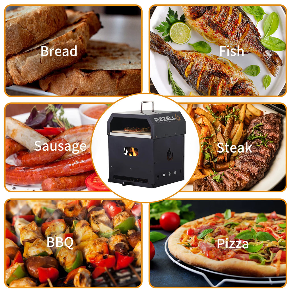 4 in 1 Wood Fired 12 inch Pizza Oven P9178