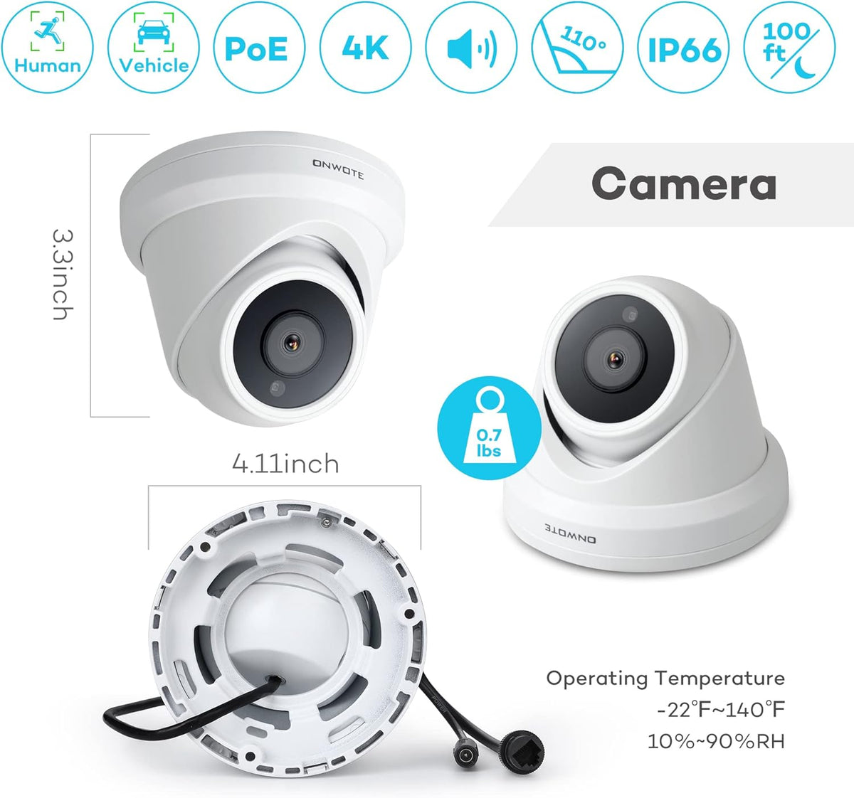 4K 16 Channel PoE IP Security Camera System 4TB R1312