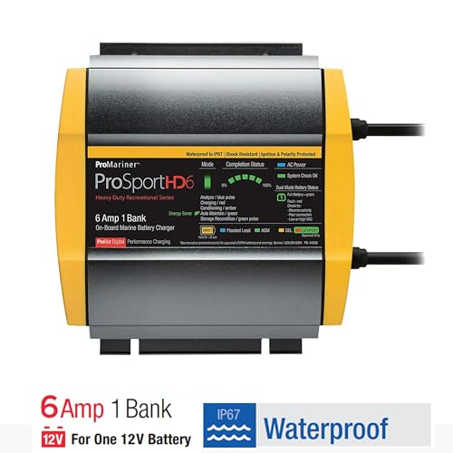 Waterproof Marine Battery Charger, 20 Amp, 3 Bank X319883
