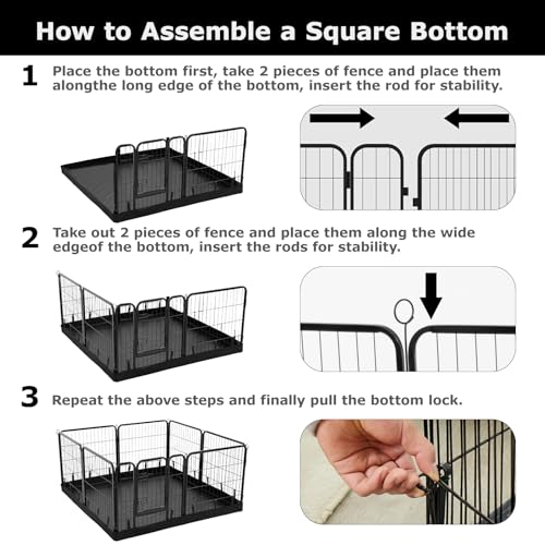 32" H 8 Panels Dog Playpen with Storage Bag F992562