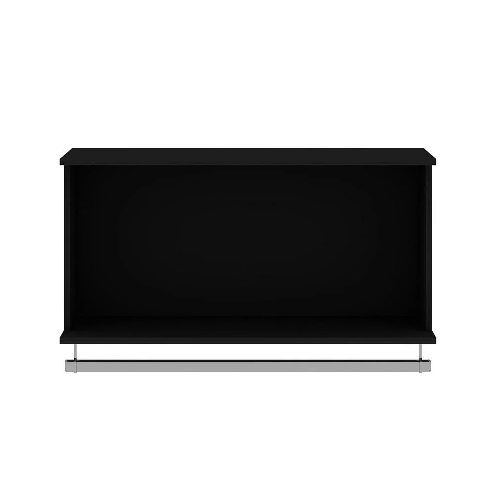 Black Floating Closet with Shelf and Rod D57380