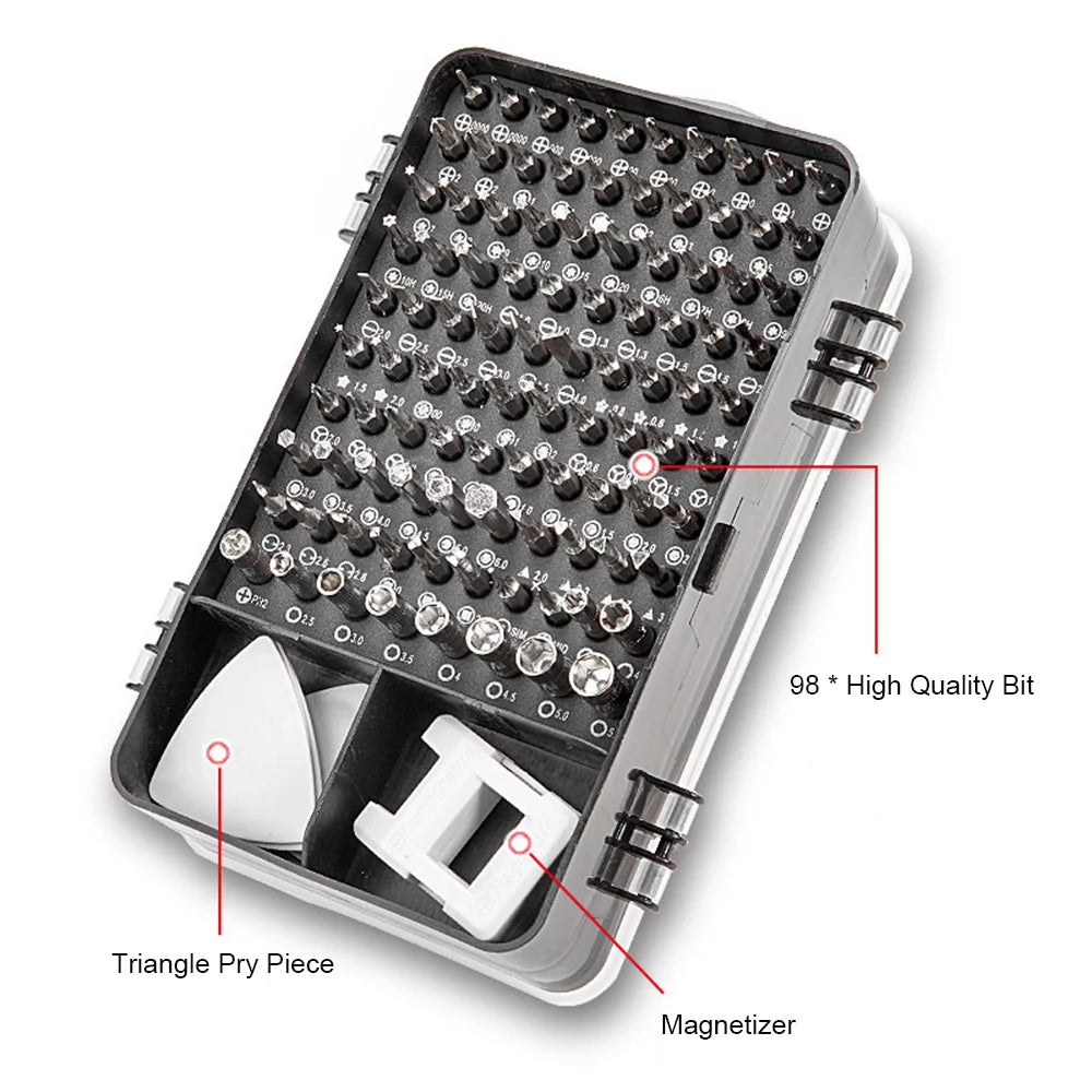 115-In-1 Household Toolbox Set with 98 Bits I419