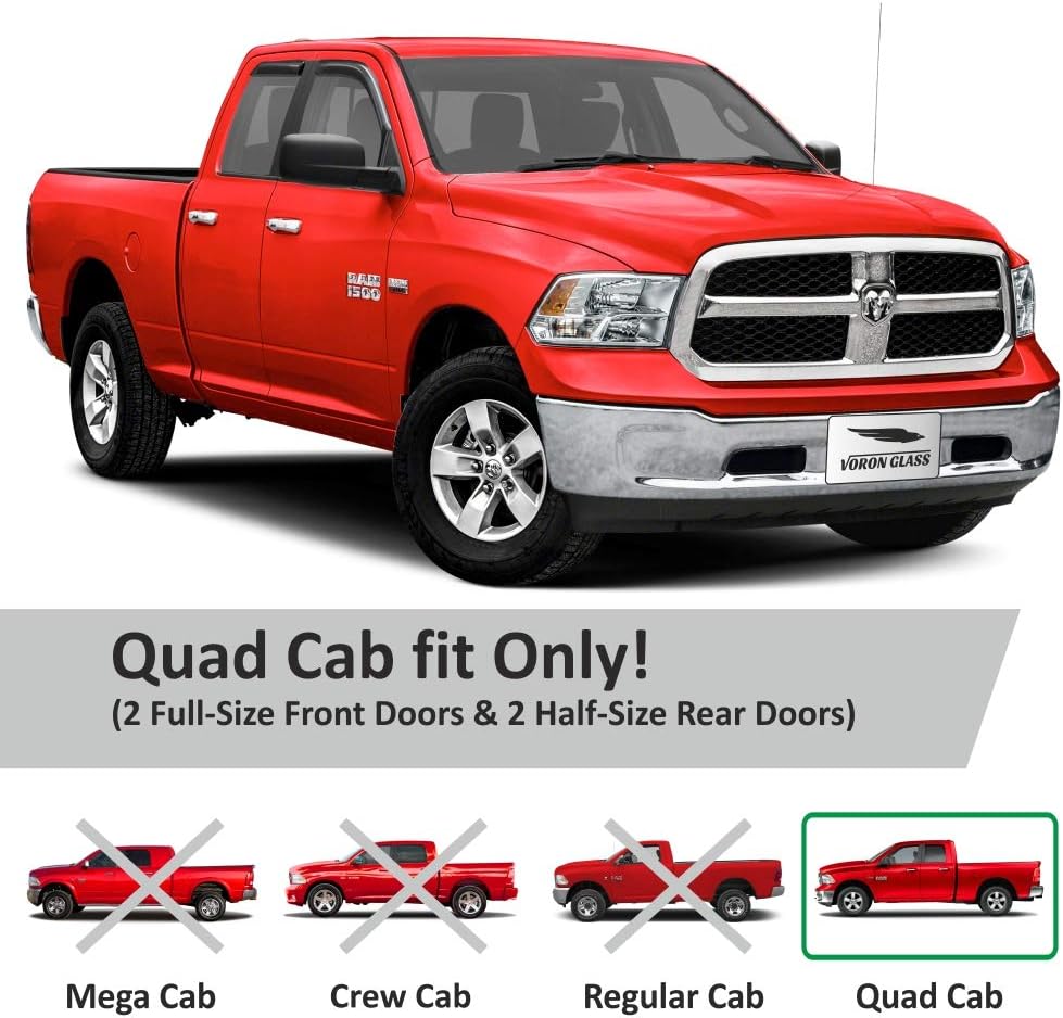In-Channel Rain Guards for Trucks 4Pieces C881398