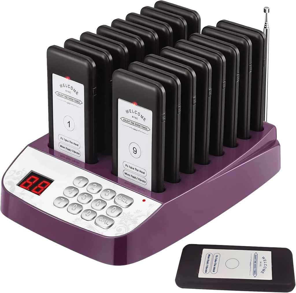 Wireless Restaurant Pager System with Vibration V78802
