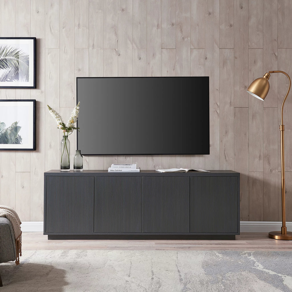 Black Grain Rectangular TV Stand C401