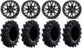 15 Wheels Matte Black 34 Tires 4x137 Bolt Pattern Lug Kit P799073