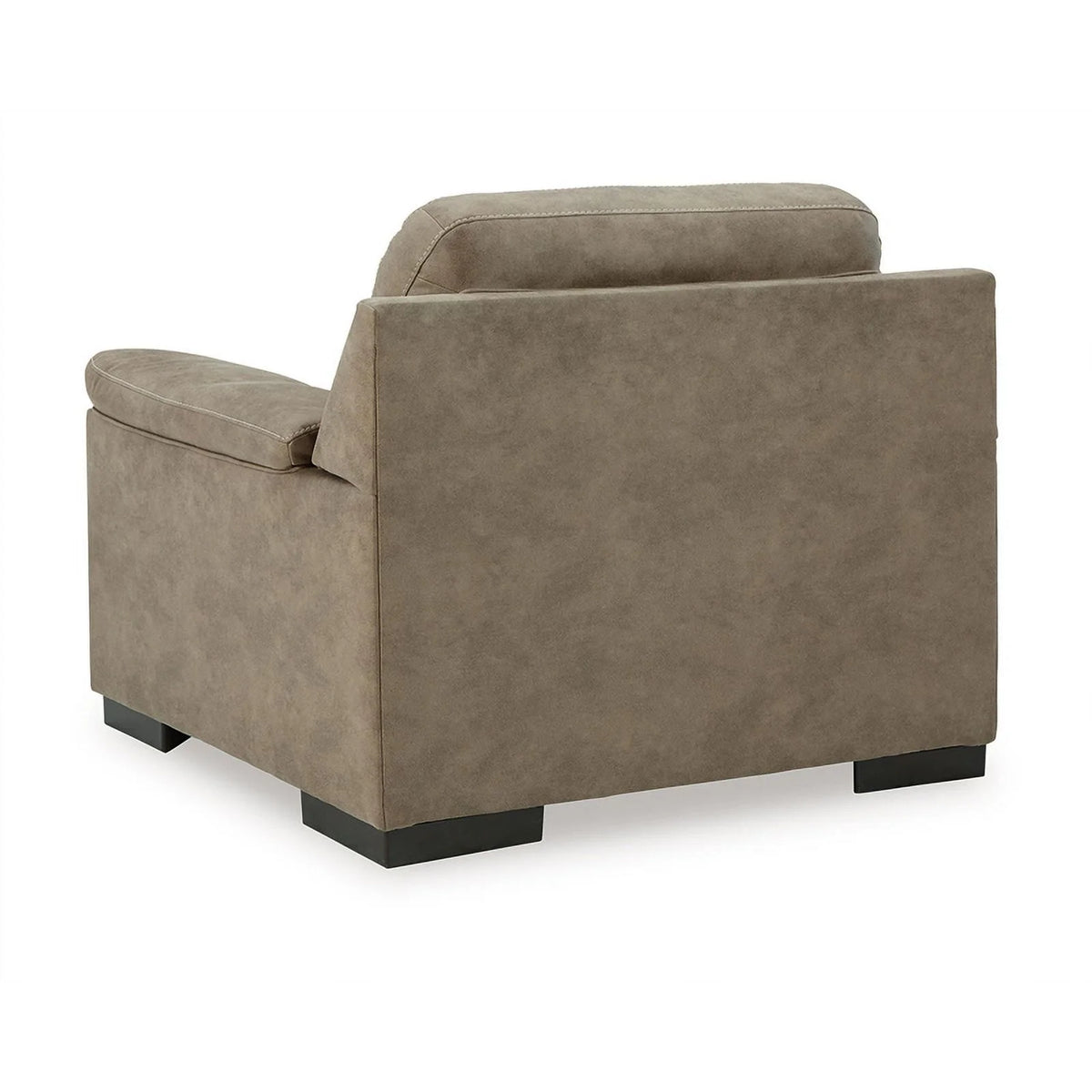 Light Brown Faux Leather Wood Chair B818641