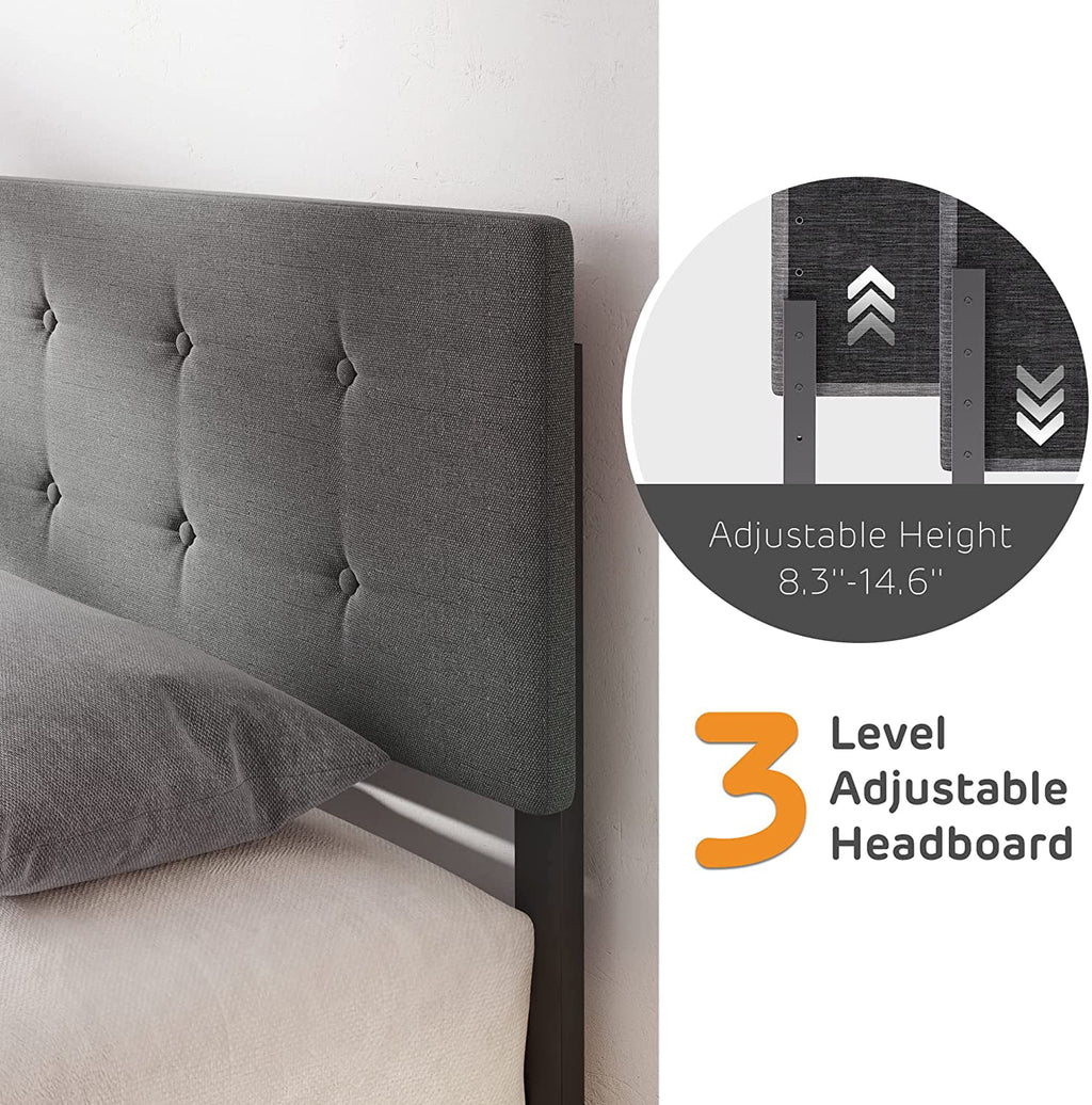 Platform Bed Frame with Headboard and 4 Drawers Storage F8483