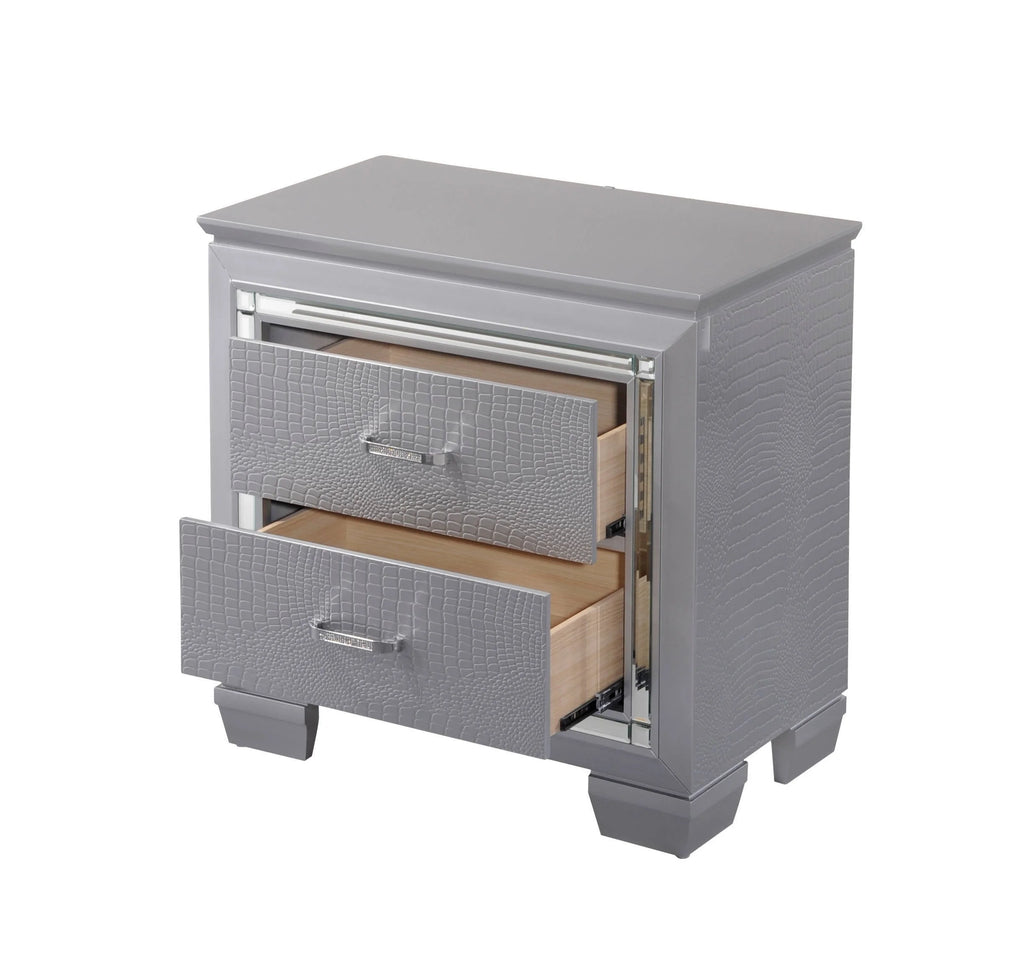 Solid Wood Two Drawers Nightstand F66952