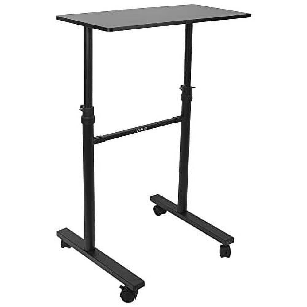Height Adjustable 28 X 14 Inch Standing Desk Cart Black C54305