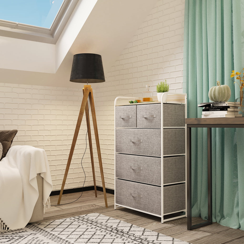 Cool Gray 7 Drawer Fabric Dresser Y232649