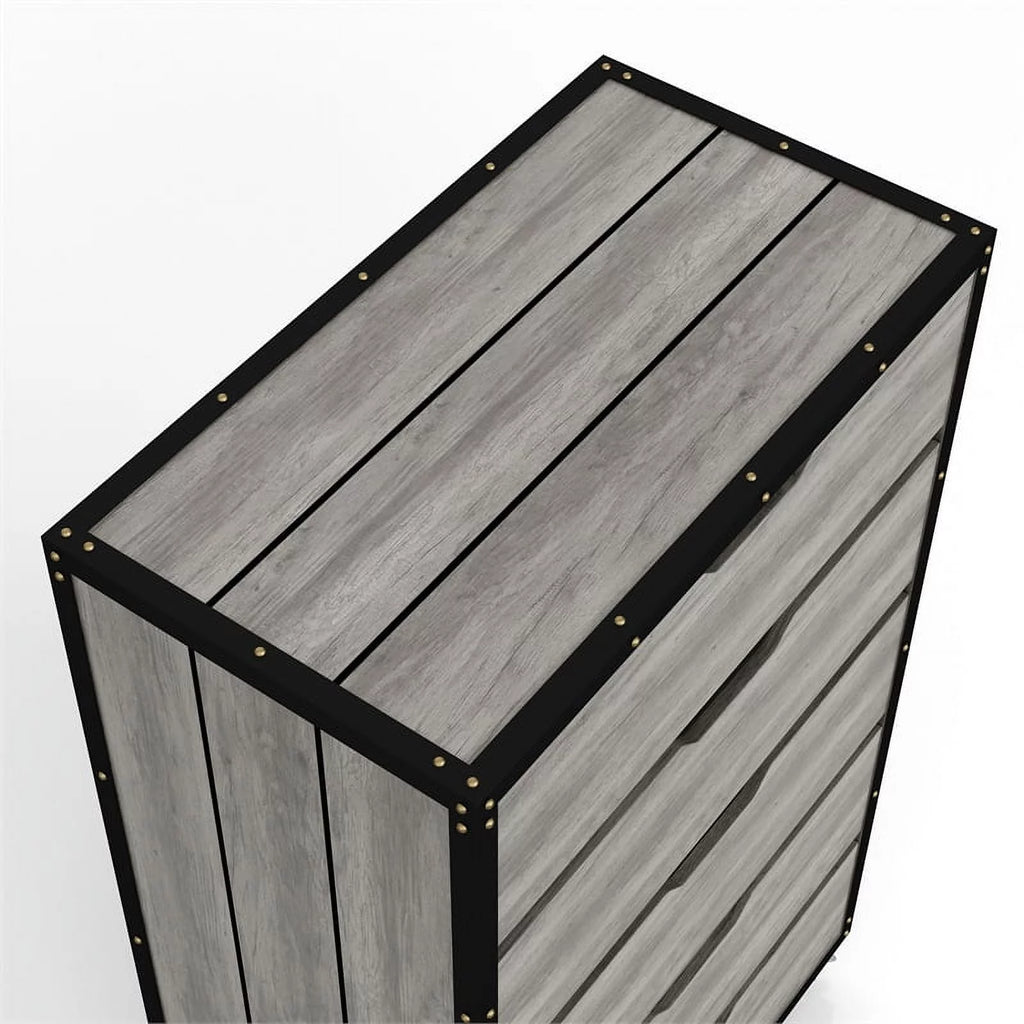 Wood 5-Drawer Dresser O332