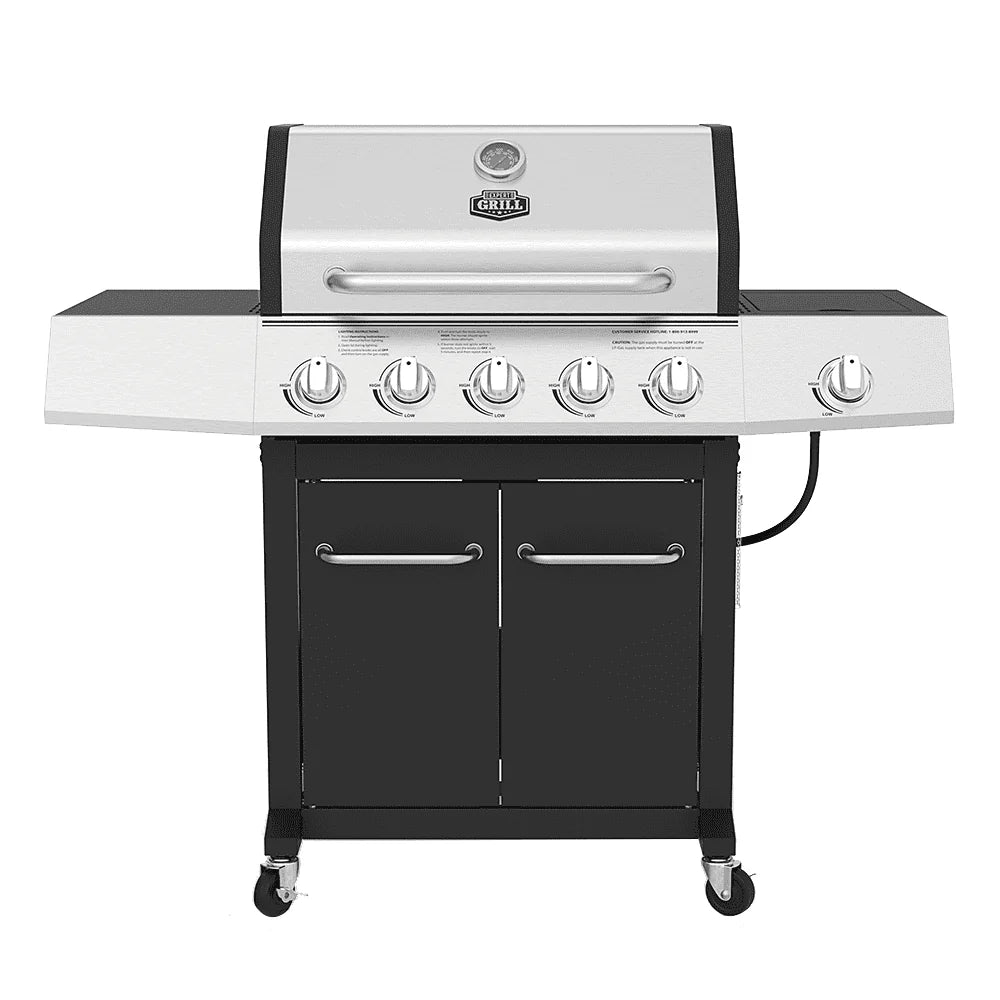 5-Burner Propane Gas Grill with Side Burner I81366