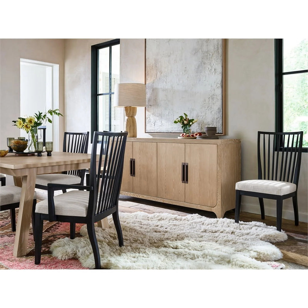 Modern Farmhouse Credenza in Natural Oak Wood Z976