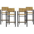 Acacia Wood Barstool Set of 4 U432476