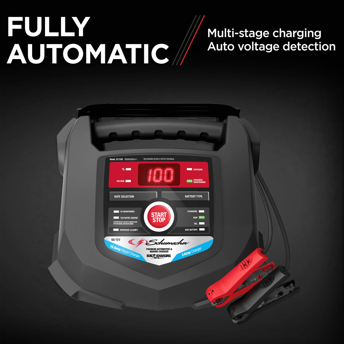 6V/12V Automatic Battery Charger/Maintainer P75951