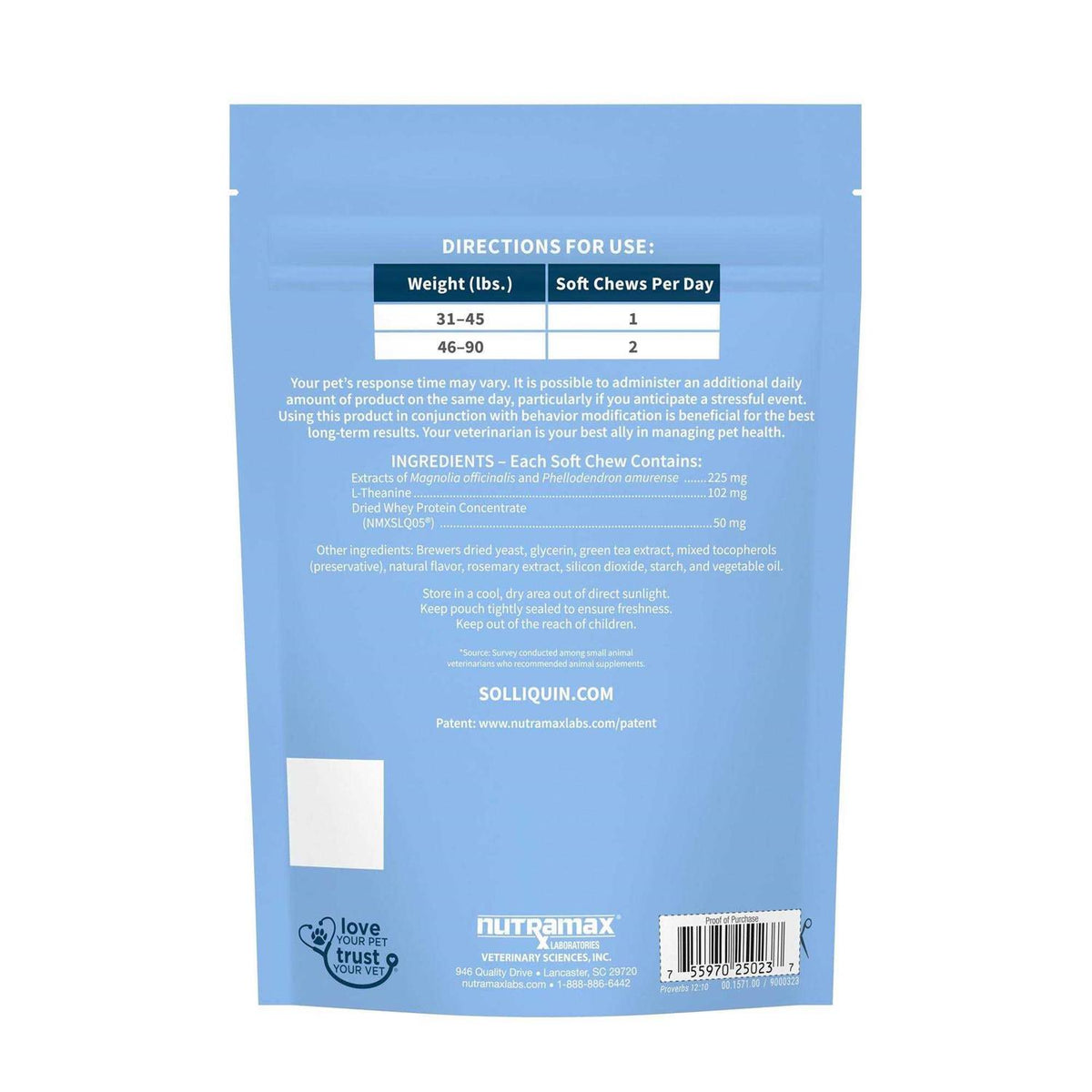 Calming Behavioral Health Supplement for Large Dogs Y602138