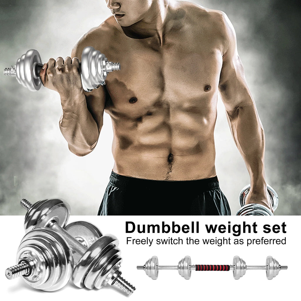 Adjustable Dumbbells 30KG/66LBS Convertible to Barbell F296