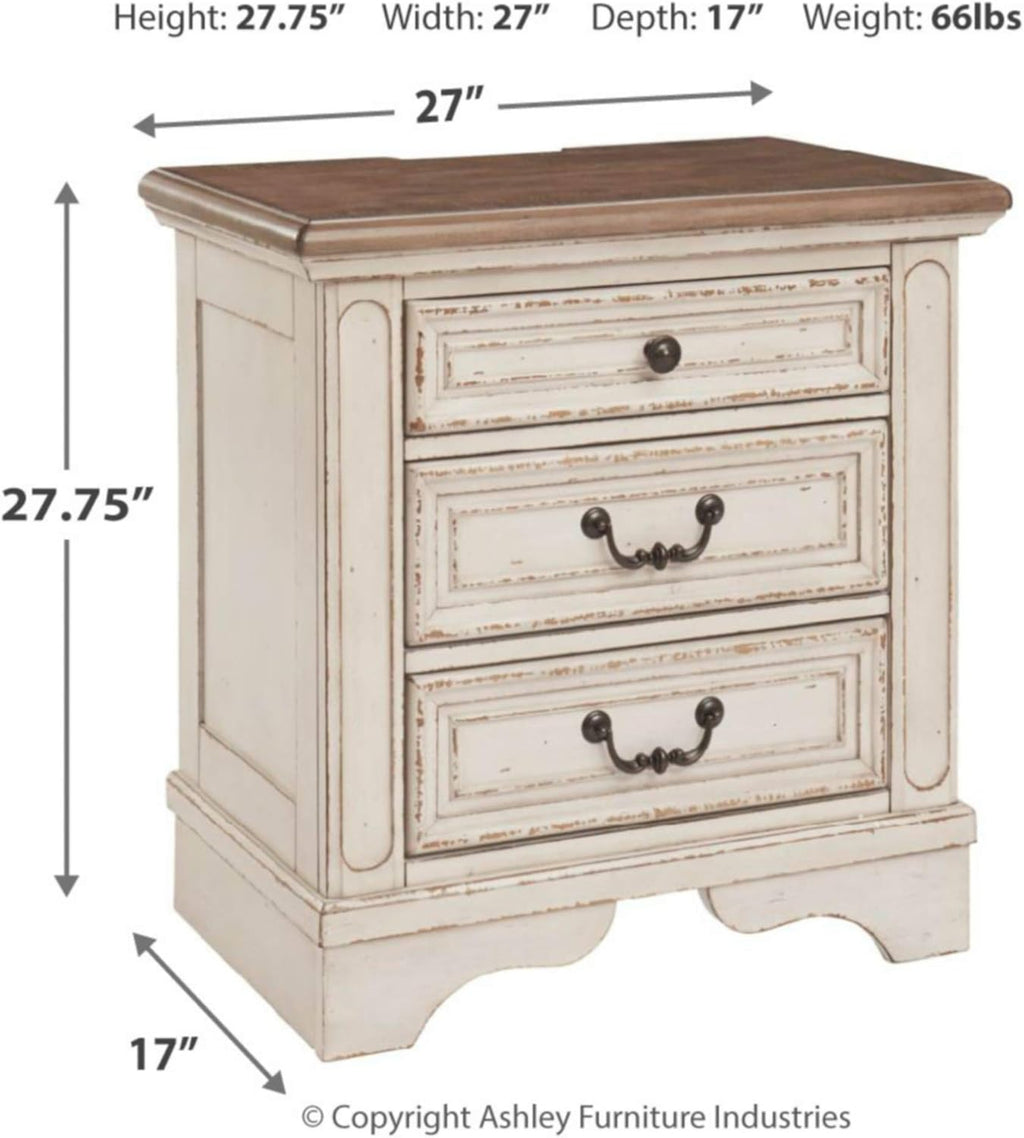 3 Drawer Nightstand with Electrical Outlets & USB Ports I868