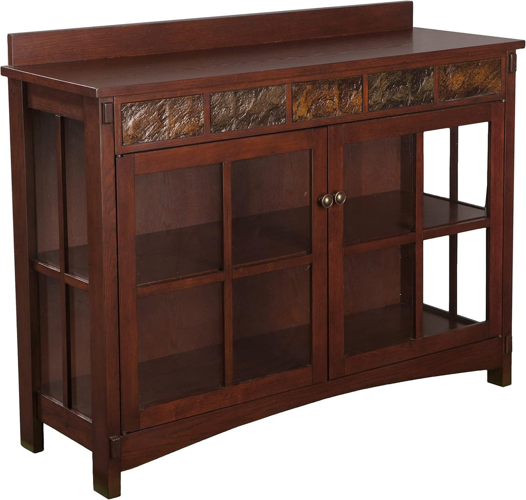 Red Washed Sideboard & Curio X27729