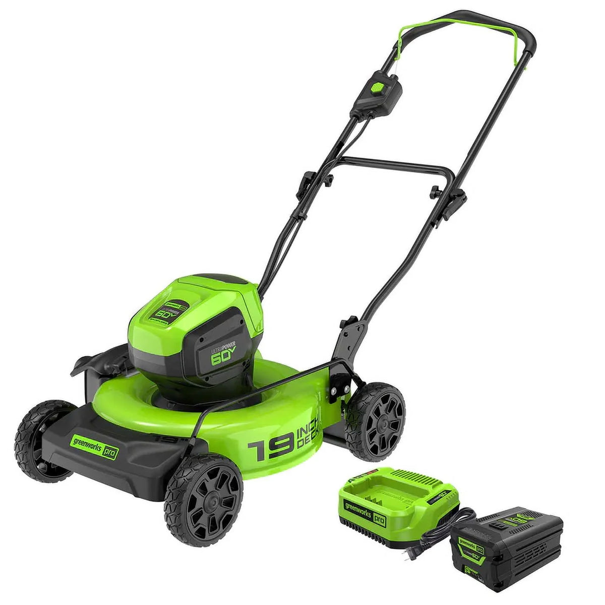 60V 19 Cordless Battery Push Lawn Mower with 5.0Ah Battery & Charger I4703