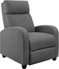 Light-Blue Fabric Recliner Chair B509
