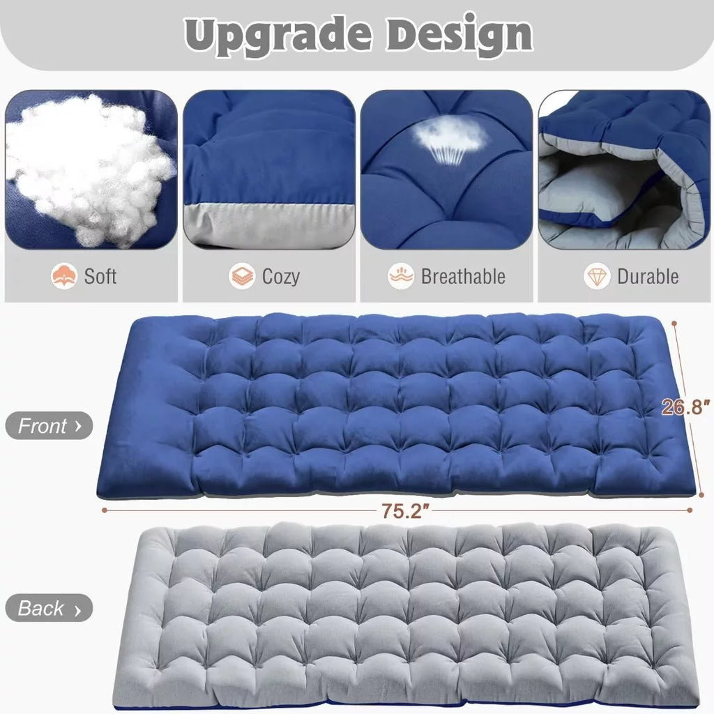 Folding Camping Cot with Mattress & Pillow I8129