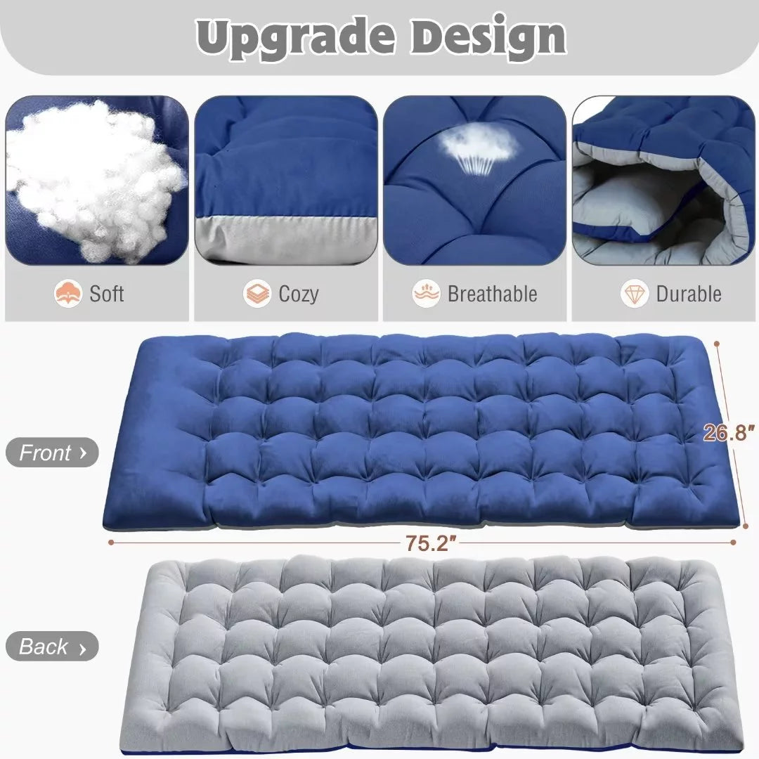 Folding Camping Cot with Mattress & Pillow I8129