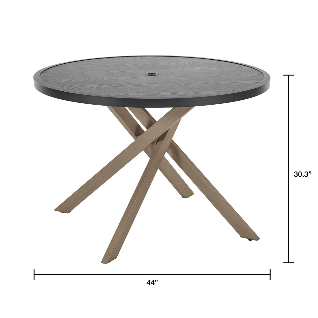 Black 5-Piece Wicker Outdoor Dining Set Y435