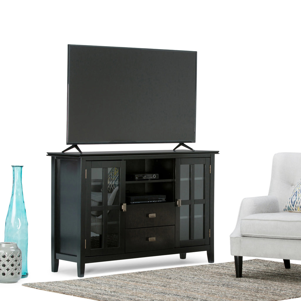 Black Wood TV Media Stand X6026