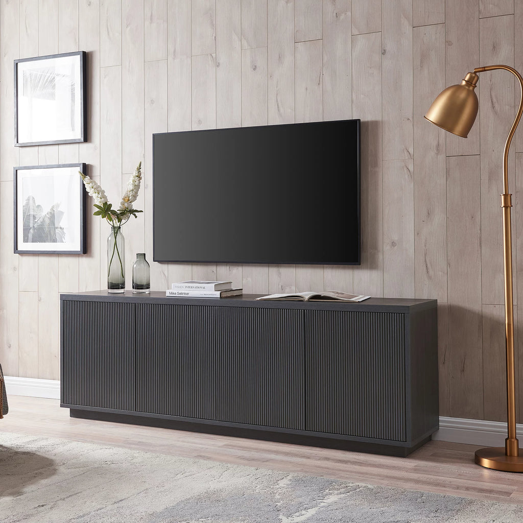 Black Grain Rectangular TV Stand C401