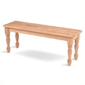 Unfinished Wood Farmhouse Bench H1831