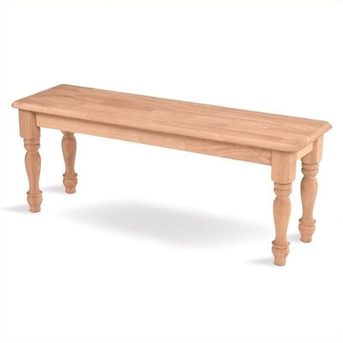 Unfinished Wood Farmhouse Bench H1831