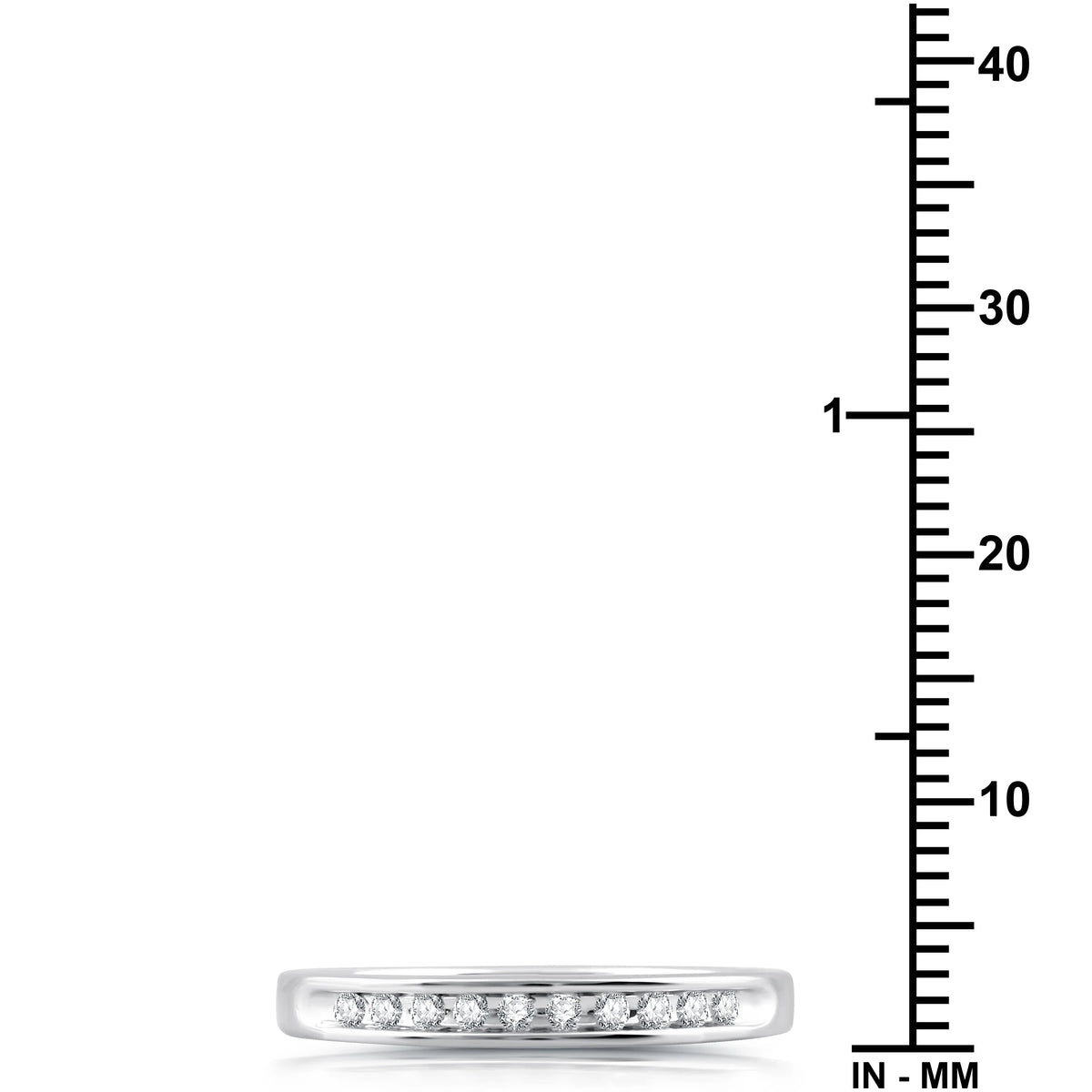1/10 Carat Round Diamond Sterling Silver Band K2633