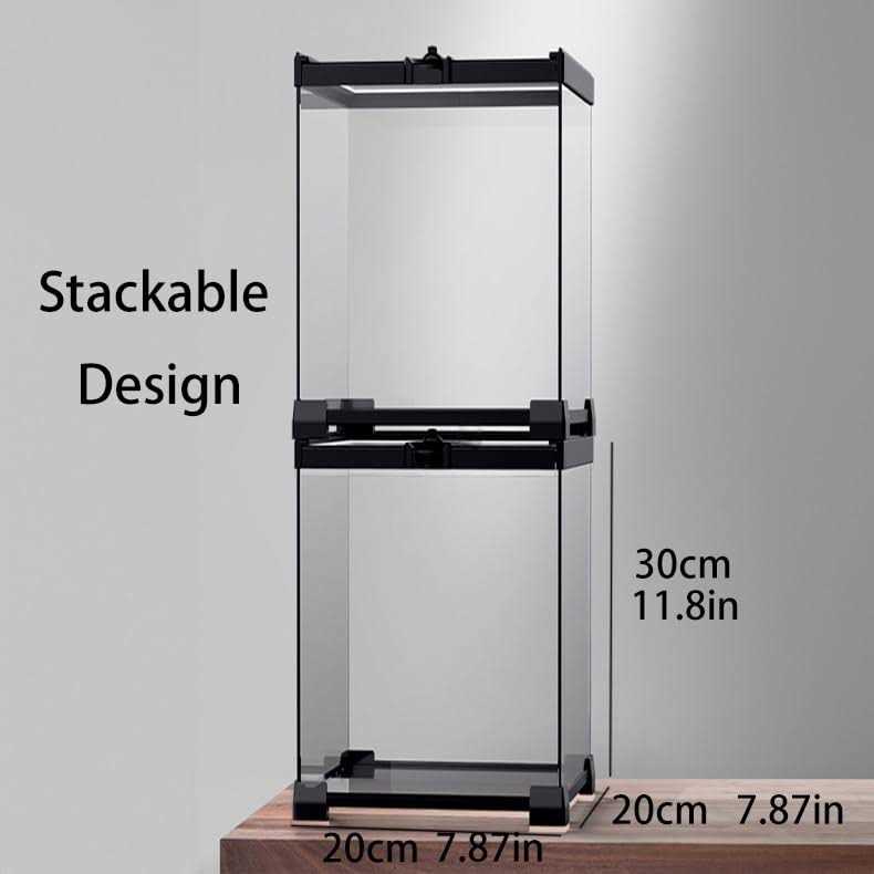 Reptile Terrarium 8 * 8 * 12 Amphibian Vertical Habitat Tank Starter Kit A21953