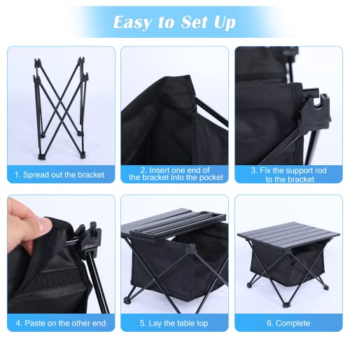 Portable Folding Aluminum Alloy Camping Table with Storage and Carry Bag G45919