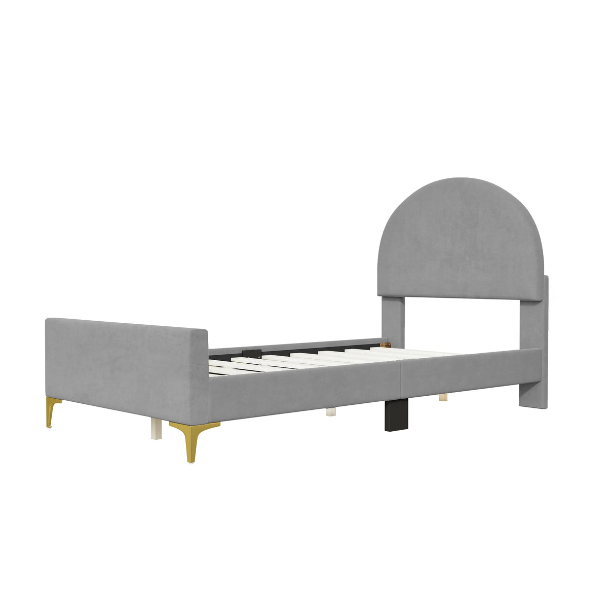 Twin Size Velvet Platform Bed Z90633