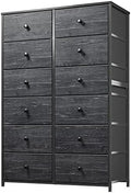 12 Drawer Dresser with Wooden Top & Metal Frame P7652
