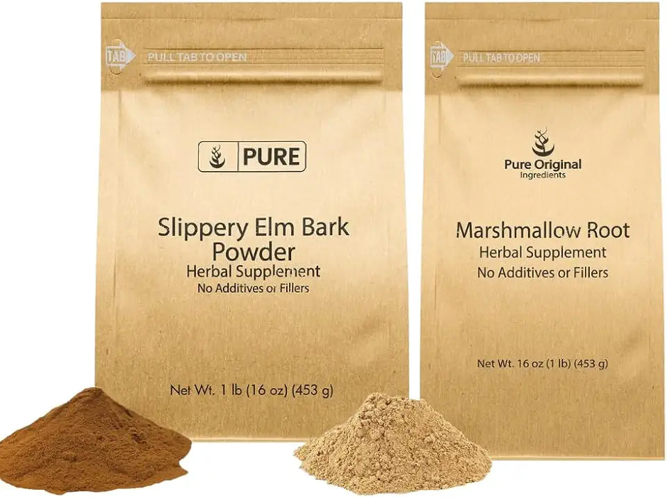 Slippery Elm Bark & Marshmallow Root 1 lb Herbal Supplements V6791