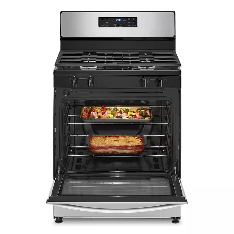 4 Burner Freestanding Gas Range Stainless Steel H462