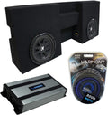 Compatible with 2005-UP Toyota Tacoma Double Cab Truck Dual 10 Sub Box Enclosure & Amp B715