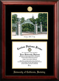 Gold Embossed Diploma Frame with Campus Images Lithograph G94357