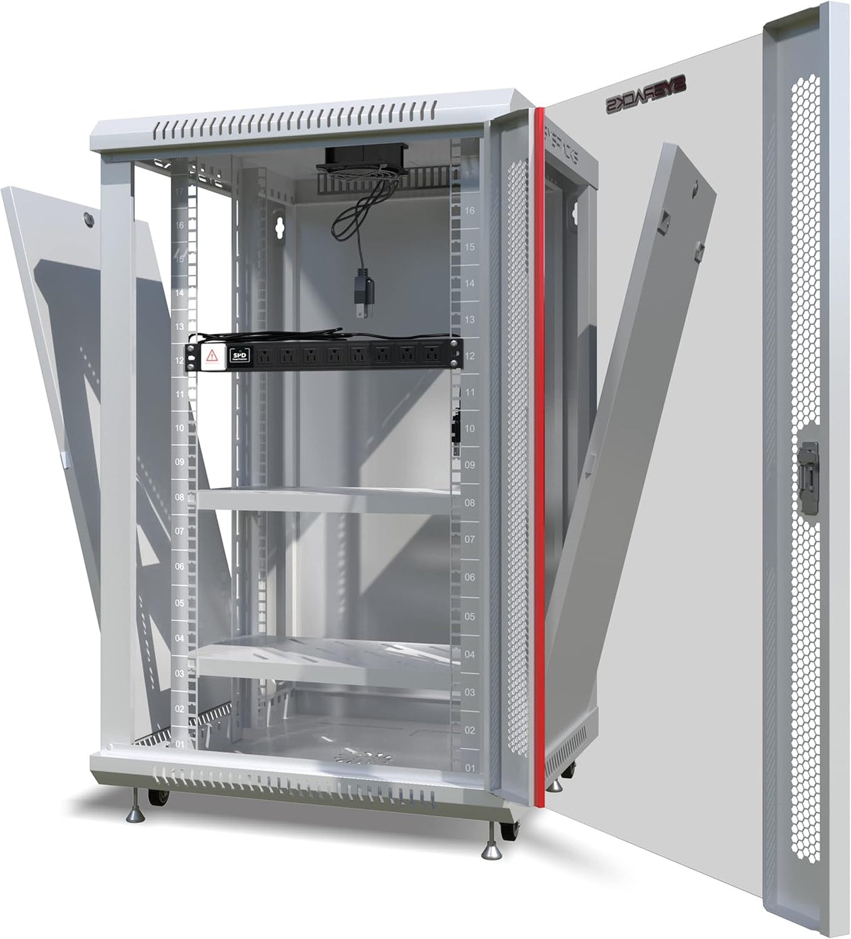18U Wall Mount Server Rack Cabinet Enclosure 24 Inch Depth N1103
