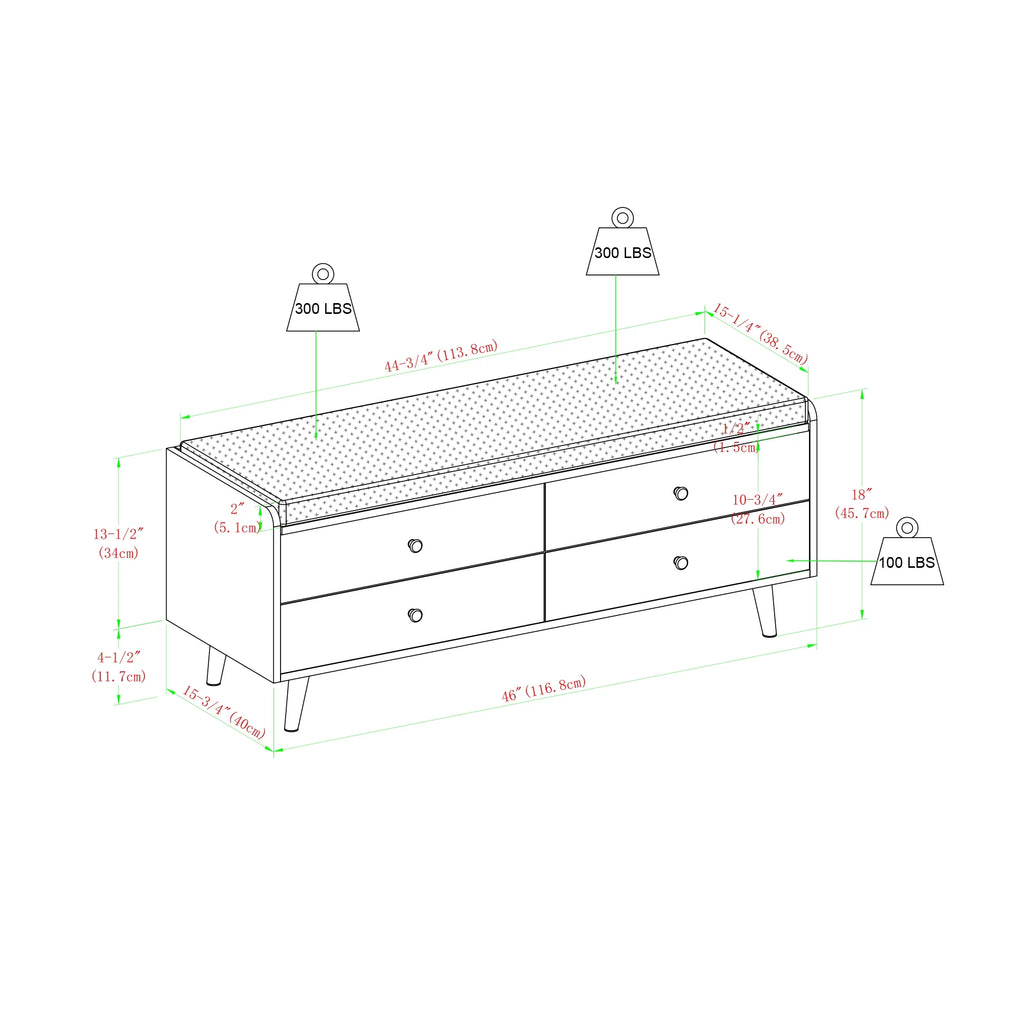 Lift Top Storage Bench C354219